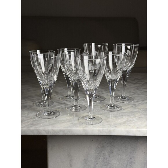 Set Of 8 Kagami Crystal Porto Wine Glass Made in Japan Royal Line Clear 5-6" - Picture 2 of 9